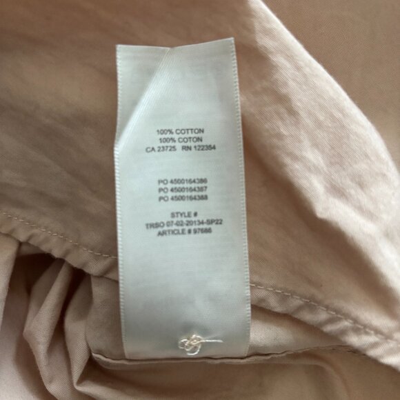Artizia Wilfred Beige Boyfriend Shirt - Size Medium - Picture 7 of 7